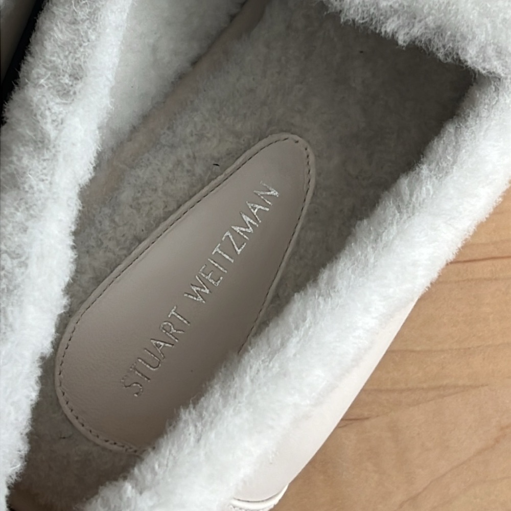 ๐ STUART WEITZMAN Palmer Chill Fur Lined Loafer Flats Shoes - Picture 5 of 9